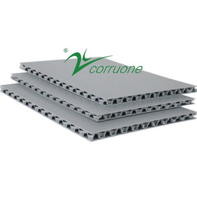 Grey Corrugated Plastic Panels 4x8 Polypropylene Honeycomb Panels