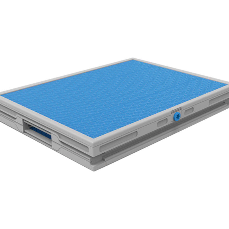 Blue 300kg Loading Plastic Coaming Box Coreflute Collapsible Plastic Pallet Box