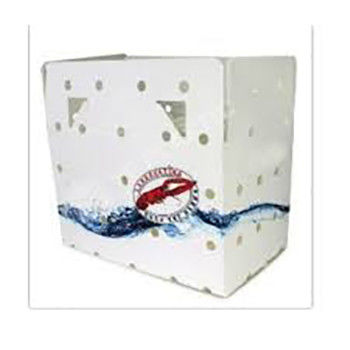 Corruone PP polypropylene 5 KG & 10 KG Custom Waterproof Frozen Meat or Seafood Packaging Boxes Corrugated plastic seafood box