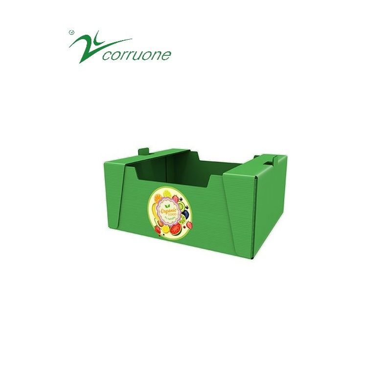 Corruone polypropylene Wholesale waterproof PP corrugated plastic box fruit vegetable foldable PP plastic box