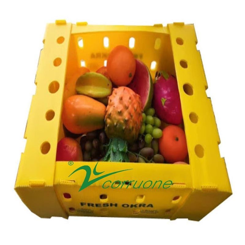 Corflute PP Seafood Delivery Box Blue Coroplast Storage Boxes
