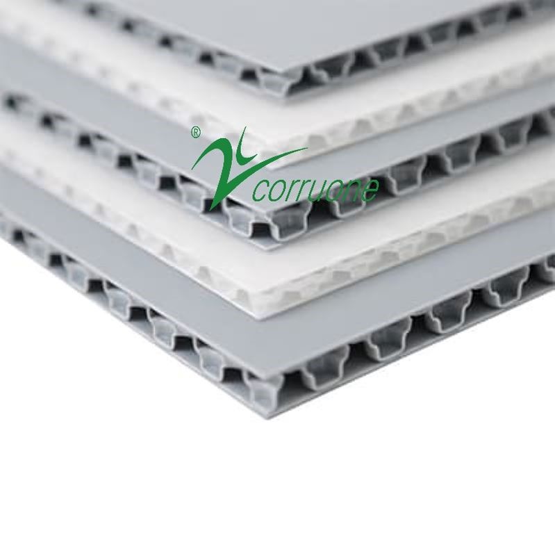 Corruone PP double wall pp polypropylene plastic sheet honeycomb core pane board l with cellular structure